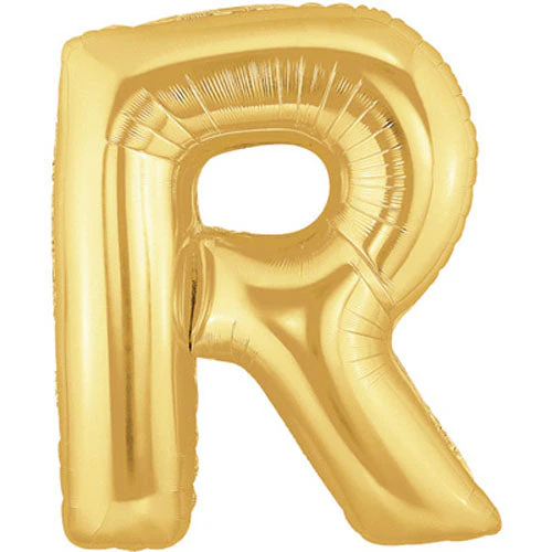 40" (34" Inflated) Megaloon Large Letter Balloon R Gold