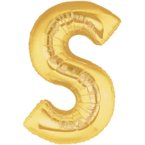 40" (34" Inflated) Megaloon Large Letter Balloon S Gold