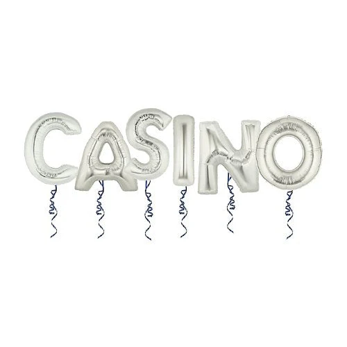 40" (34" Inflated) Megaloon "Casino" Pack Silver Balloon