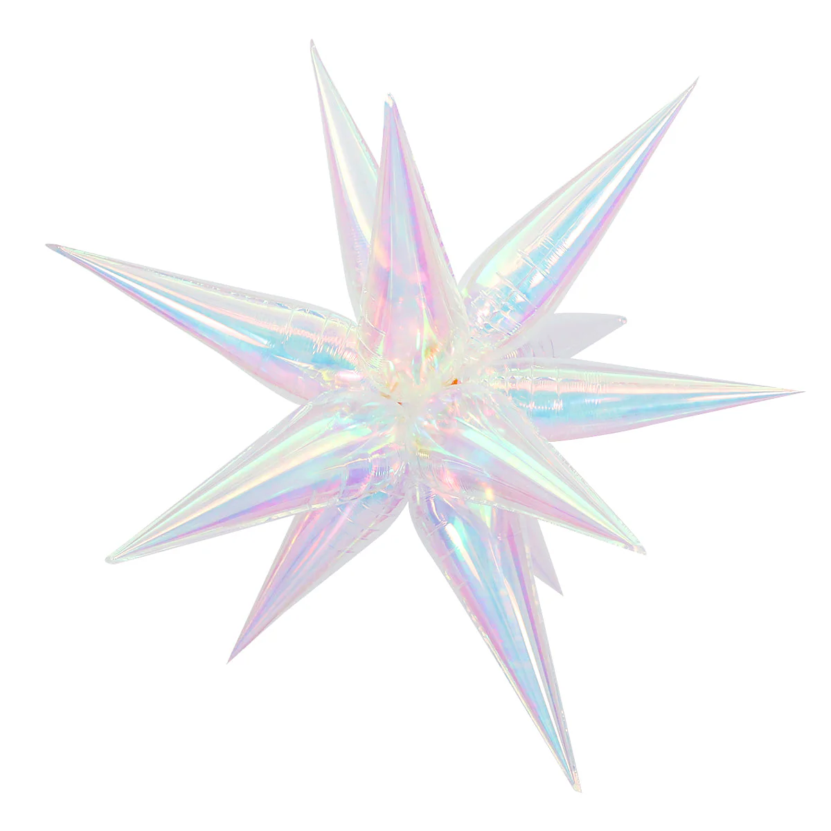 40" Airfill Decor Only Pearl Lustrous Iridescent Starburst (12 Piece Kit) Balloon