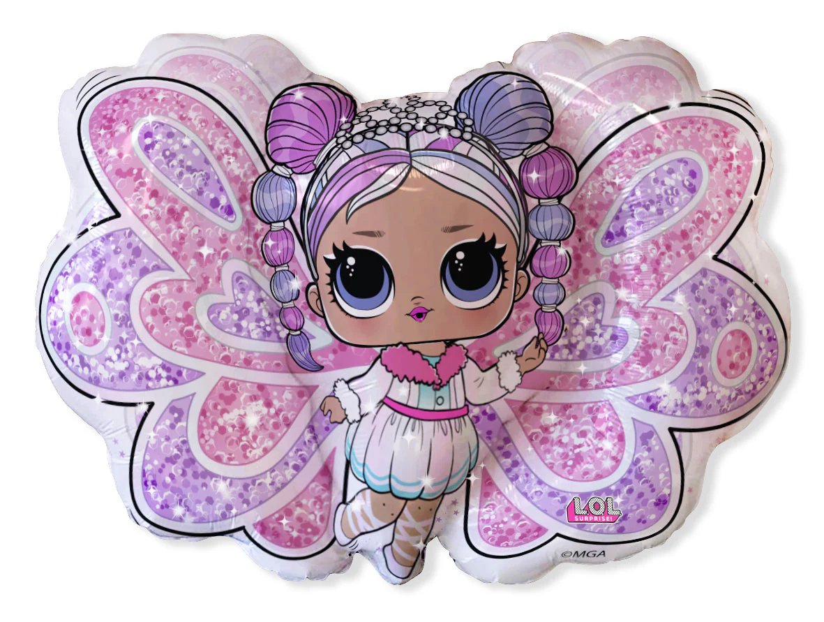 40" Snowflake Lol Fairies Foil Balloon
