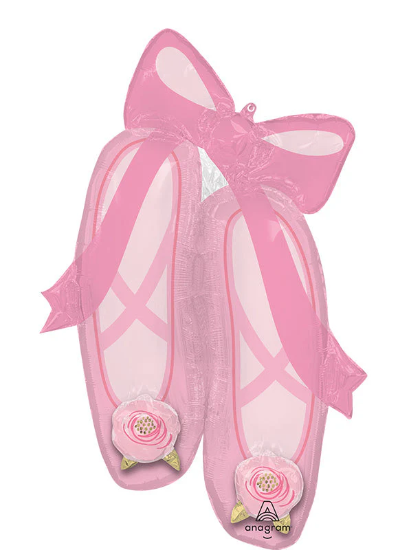 40" SuperShape Doo-Dads Ballerina Slippers Foil Balloon