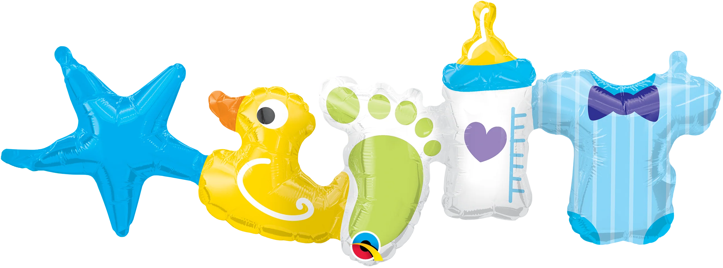 41" Baby Boy Garland Foil Balloon Airfill Only (2 Pack)