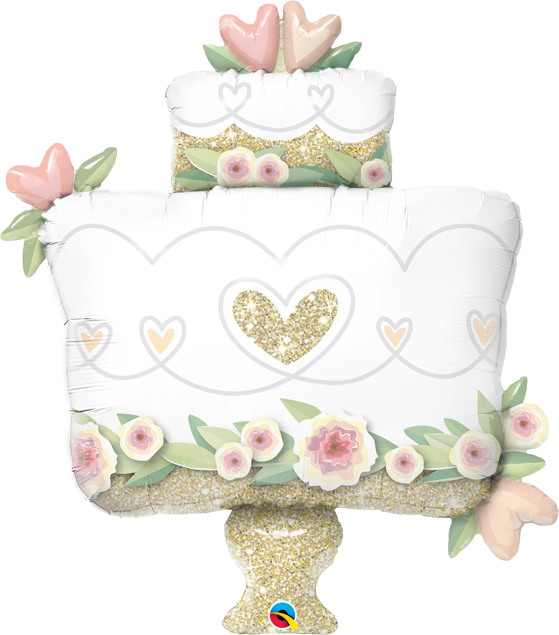 41" Gold Wedding Cake Foil Balloon