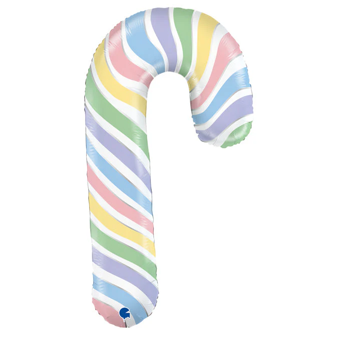 41" Macaron Candy Cane Foil Balloon