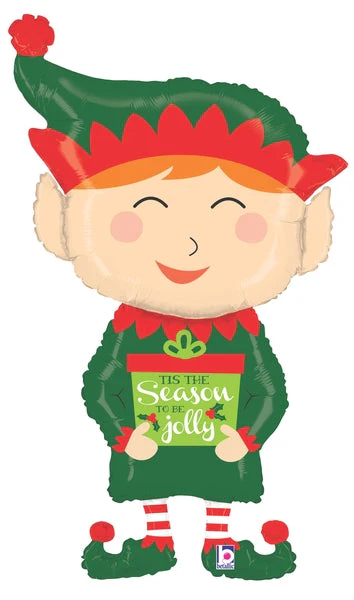 43" Foil Shape Holiday Elf Balloon