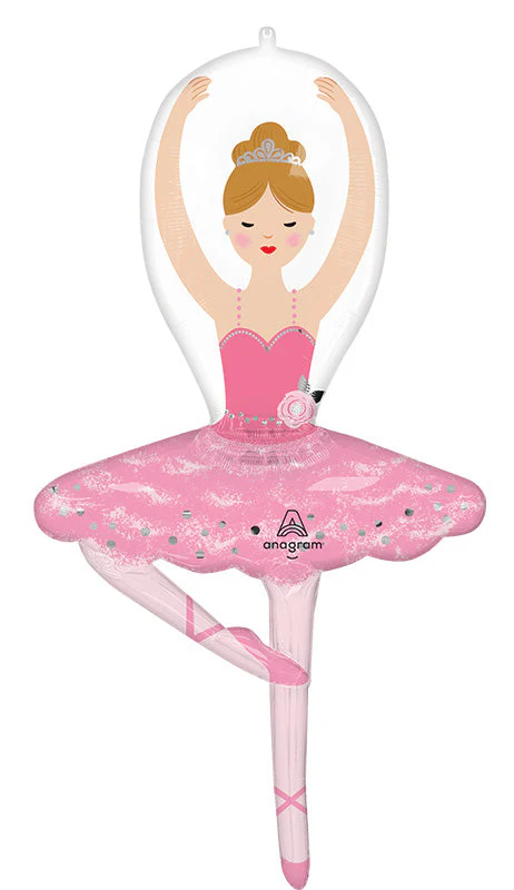 43" SuperShape Ballerina Girl Foil Balloon
