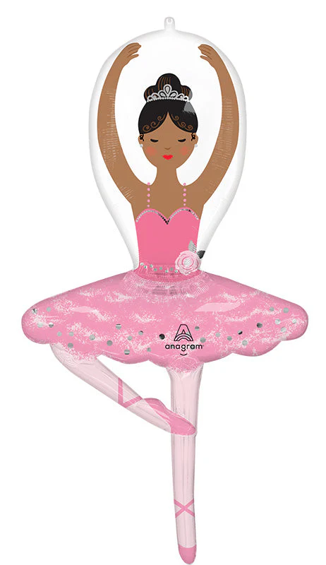 43" SuperShape Ballerina Girl Foil Balloon