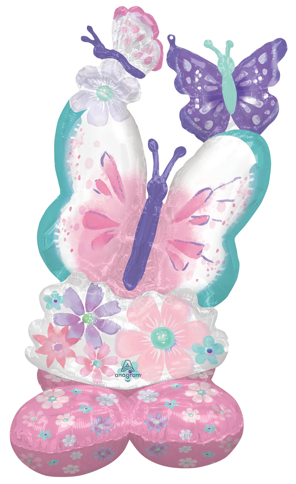 44" Airloonz Consumer Inflatable Flutters Butterfly Foil Balloon