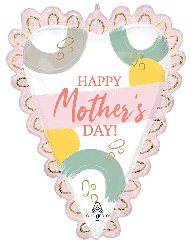44" Jumbo Supershape Happy Mother's Day Sketched Heart Foil Balloon