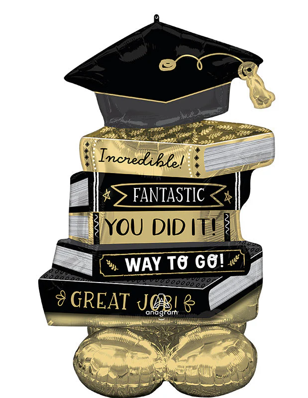 45" Airloonz Consumer Inflatable Graduation Books Foil Balloon