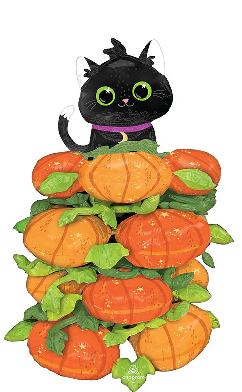 45" Consumer Inflatable Halloween Pumpkin Stacker Foil Balloon