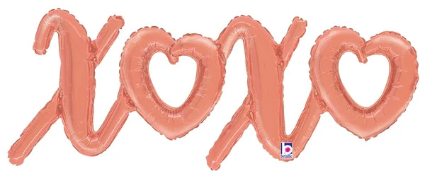 47" Air-filled Shape XOXO Script Foil Balloon