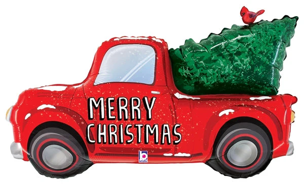47" Foil Shape Christmas Truck Foil Balloons