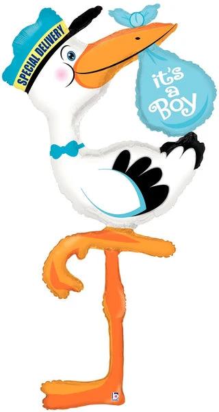5 Foot (two pre-attached balloons) Stork Boy
