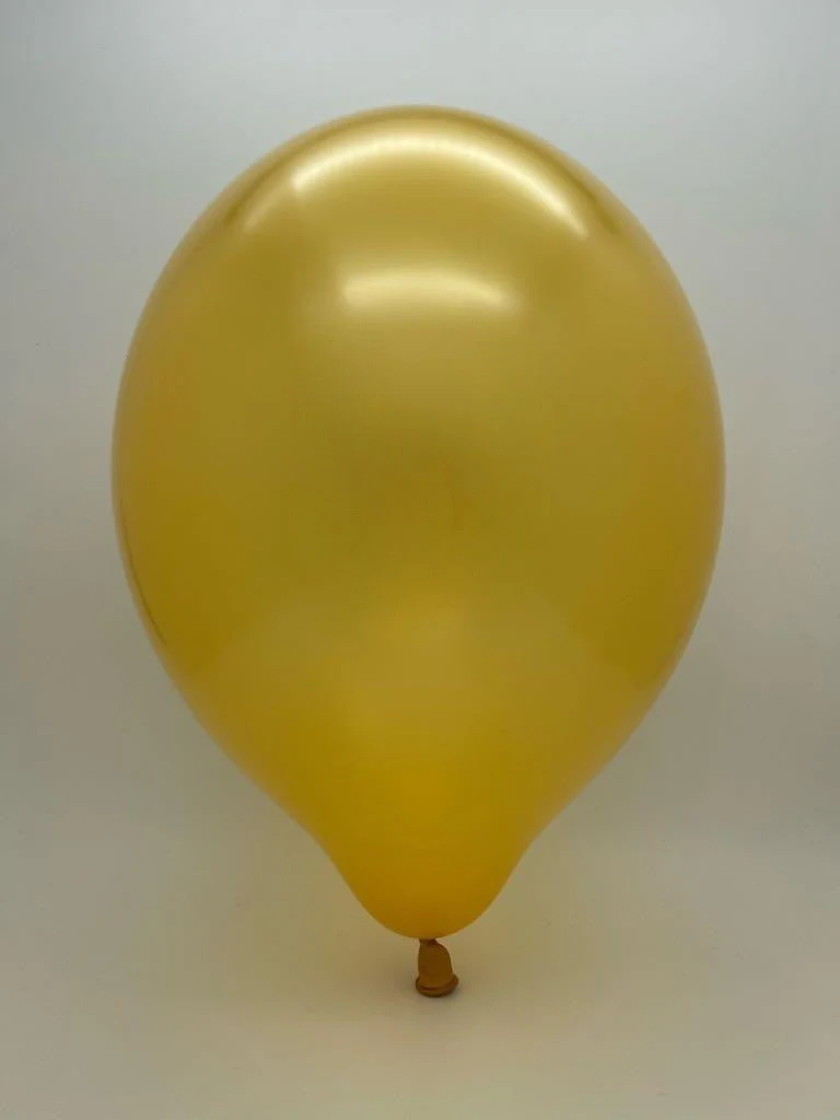 5" Cattex Premium Metal Rich Gold Latex Balloons (100 Per Bag) - Image 2