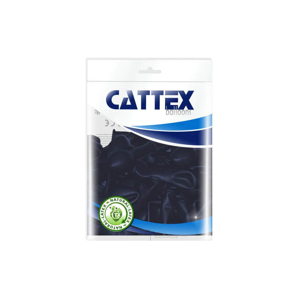 5" Cattex Premium Ocean Blue Latex Balloons (100 Per Bag) - Image 3