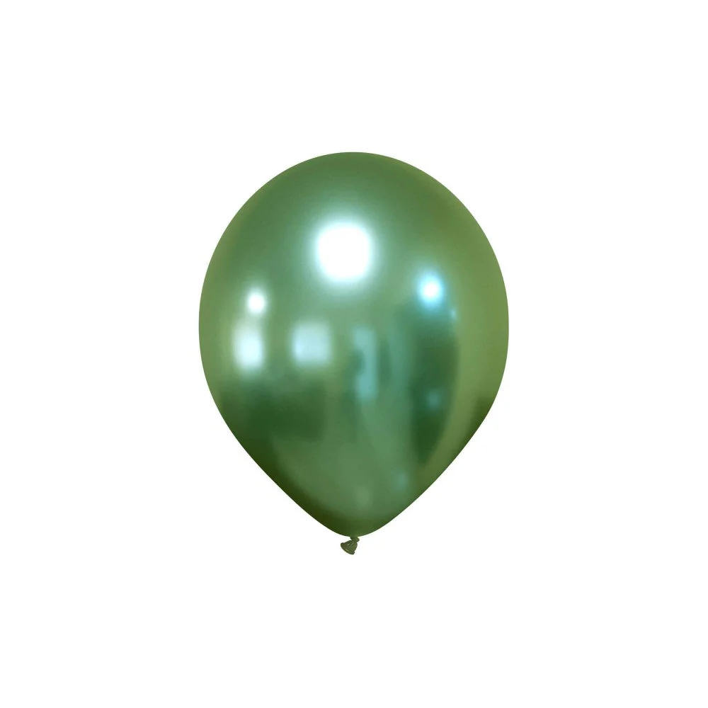 5" Cattex Titanium (Chrome/Mirror) Tiffany Formally Light Green Latex Balloons (100 Per Bag)