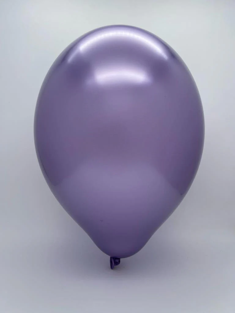 5" Cattex Titanium (Chrome/Mirror) Lilac Latex Balloons (100 Per Bag) - Image 2