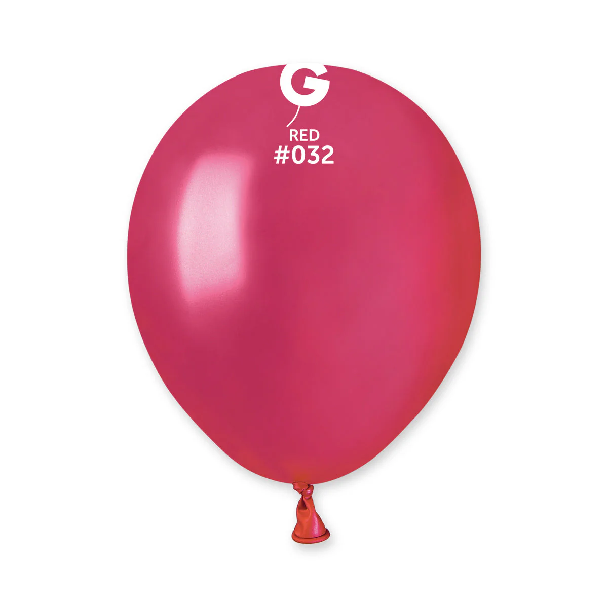 5" Gemar Latex Balloons (Bag of 100) Metallic Berry Red