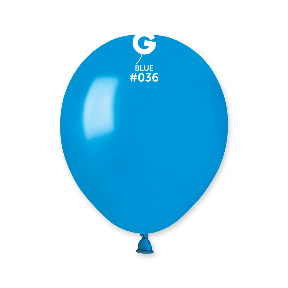 5" Gemar Latex Balloons (Bag of 100) Metallic Blue