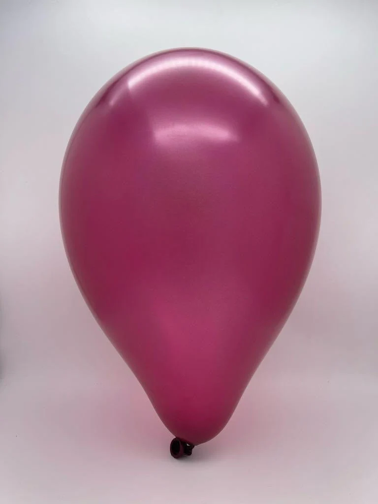 5" Gemar Latex Balloons (Bag of 100) Metallic Burgundy - Image 2
