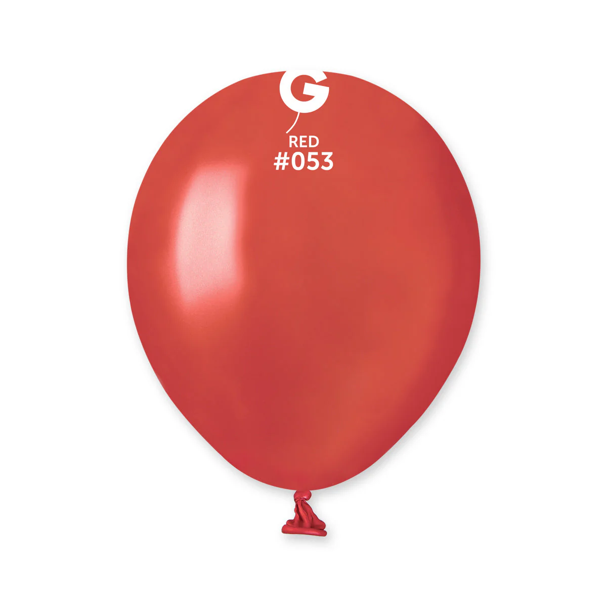 5" Gemar Latex Balloons (Bag of 100) Metallic Deep Red