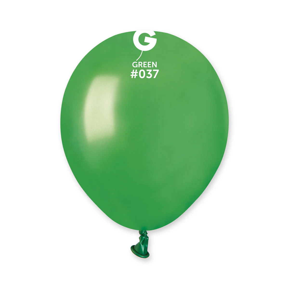 5" Gemar Latex Balloons (Bag of 100) Metallic Green
