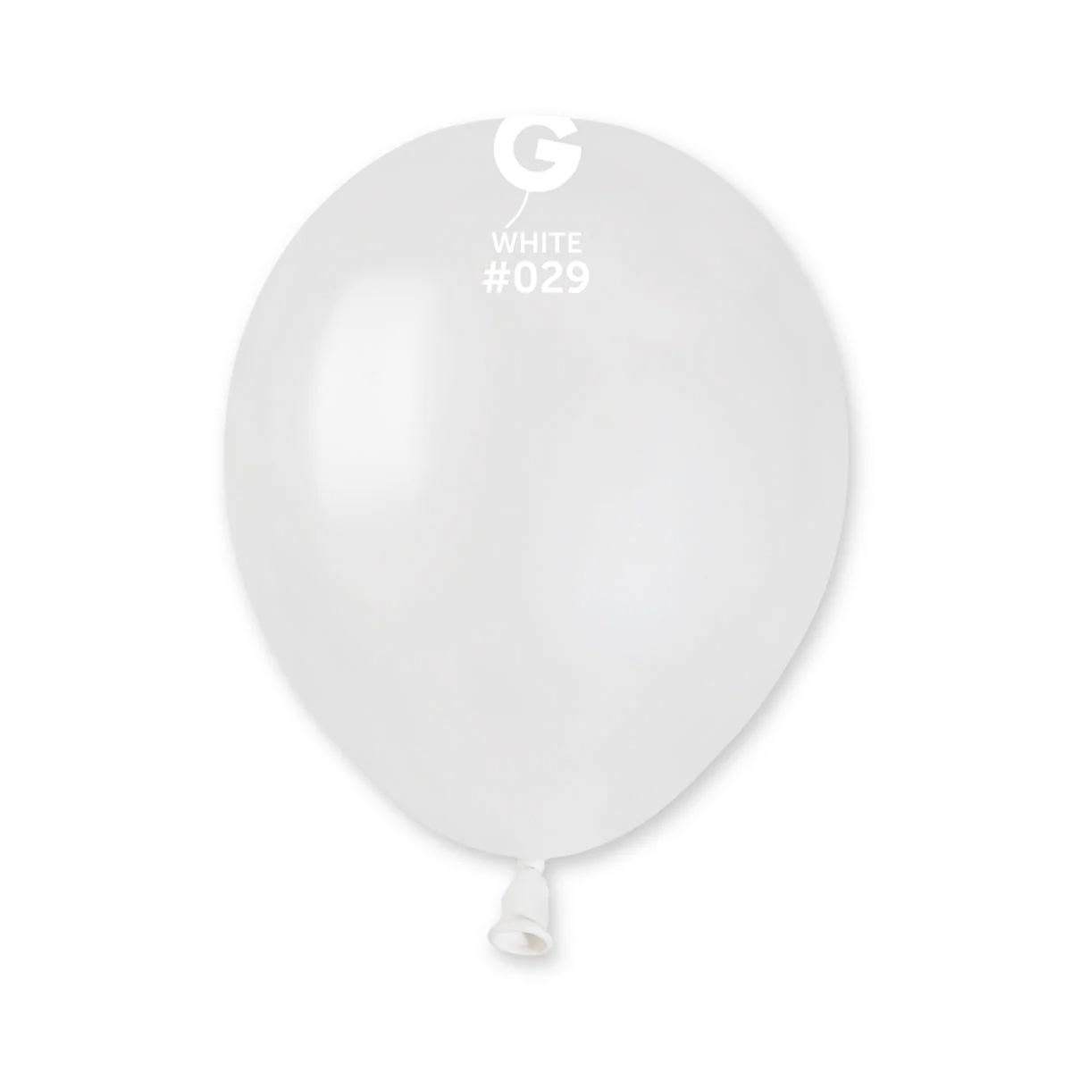 5" Gemar Latex Balloons (Bag of 100) Metallic White