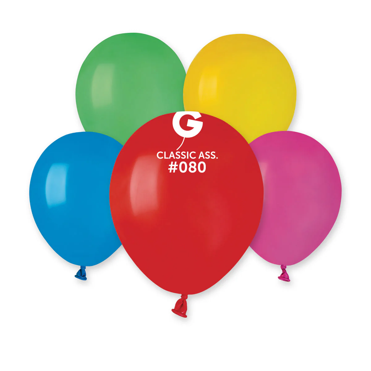 5" Gemar Latex Balloons (Bag of 100) Standard Assorted