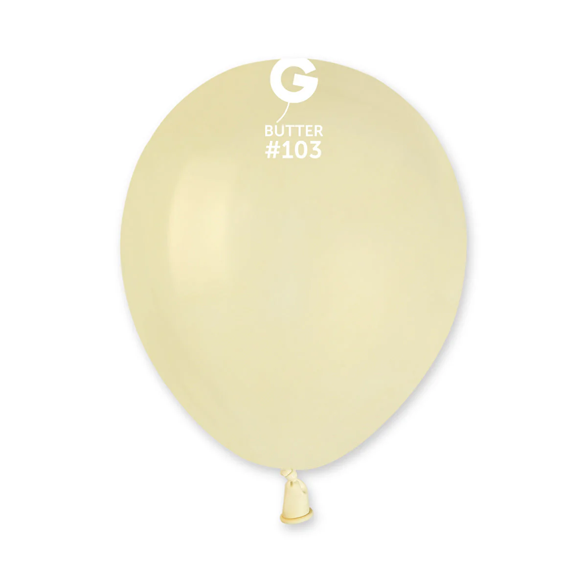 5" Gemar Latex Balloons (Bag of 100) Standard Butter