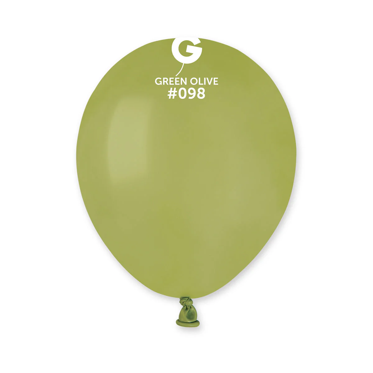 5" Gemar Latex Balloons (Bag of 100) Standard Green Olive