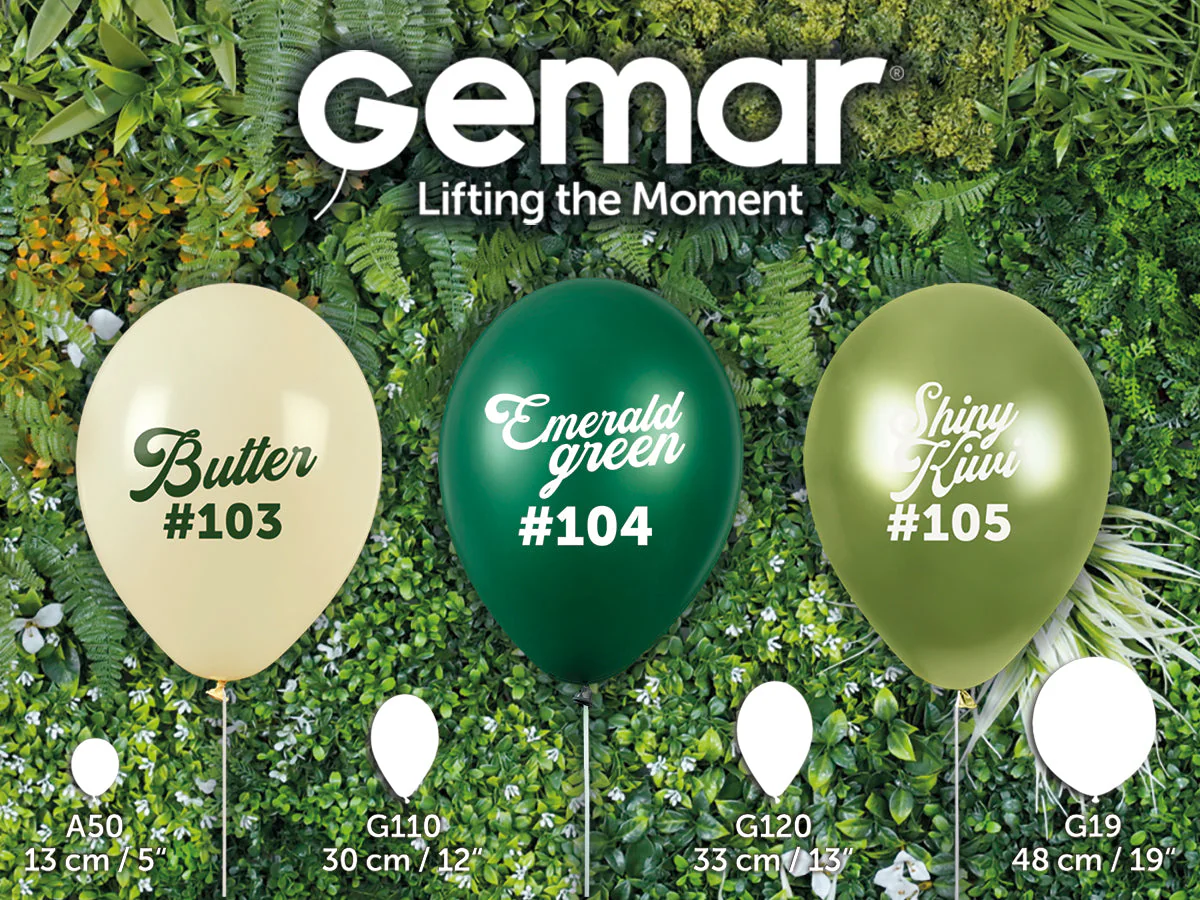 5" Gemar Latex Balloons (Bag of 50) Standard Shiny Kiwi Green - Image 3