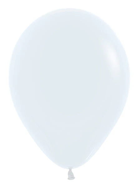 5" Latex Balloons (100 Per Bag) Fashion White Sempertex/Betallatex