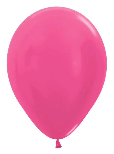 5" Latex Balloons (100 Per Bag) Metallic/Pearl Fuchsia Sempertex/Betallatex