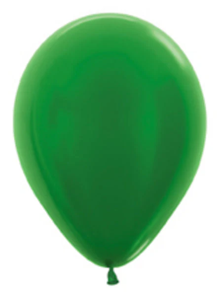 5" Latex Balloons (100 Per Bag) Metallic/Pearl Green Sempertex/Betallatex