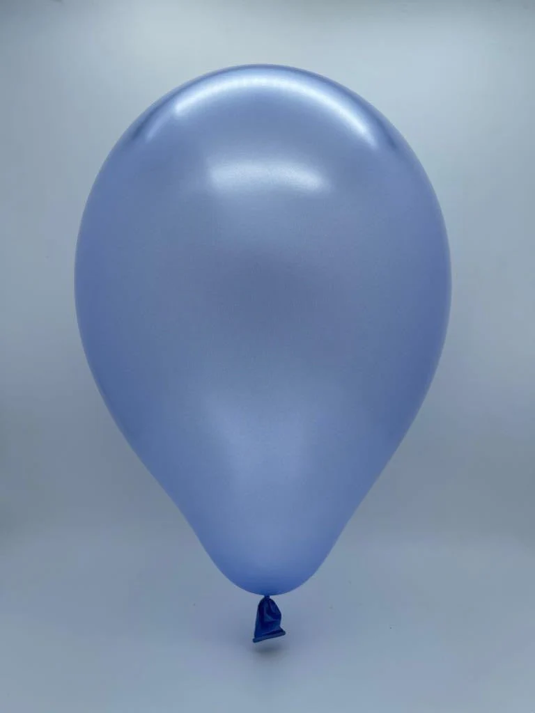 5" Metallic Periwinkle Decomex Latex Balloons (100 Per Bag) - Image 2
