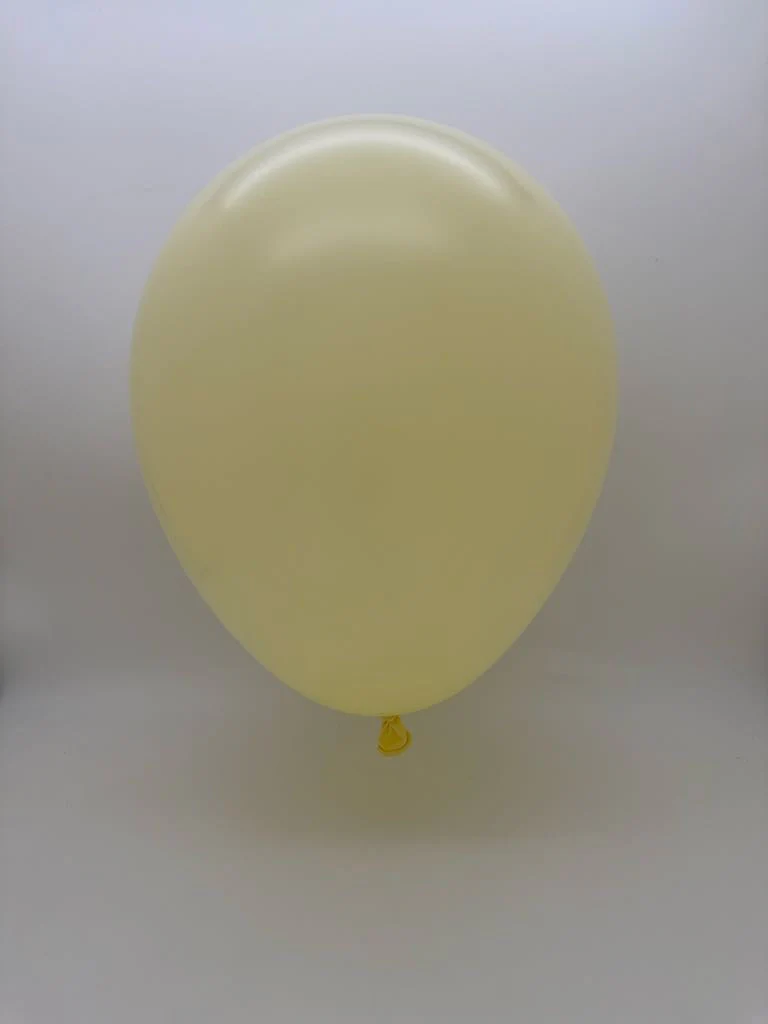 5'' Balloonia Latex Balloons Professional Line Matte Yellow (100 Per Bag) - Image 3