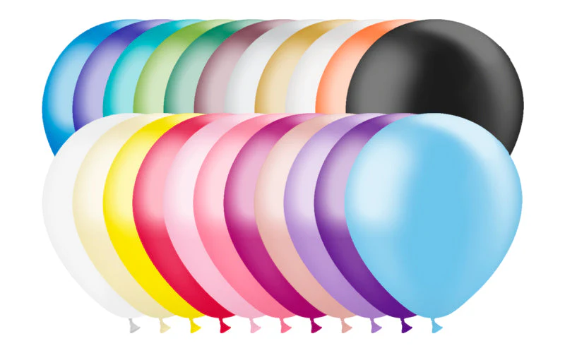 5'' Balloonia Latex Balloons Professional Line Metallic Assorted (100 Per Bag) - Image 2