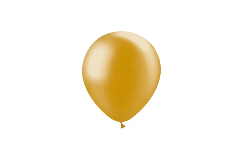 5'' Balloonia Latex Balloons Professional Line Metallic Gold (100 Per Bag) - Image 4
