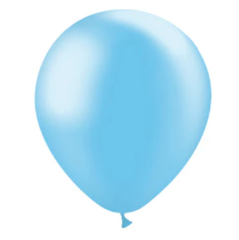 5'' Balloonia Latex Balloons Professional Line Metallic Sky Blue (100 Per Bag) - Image 2