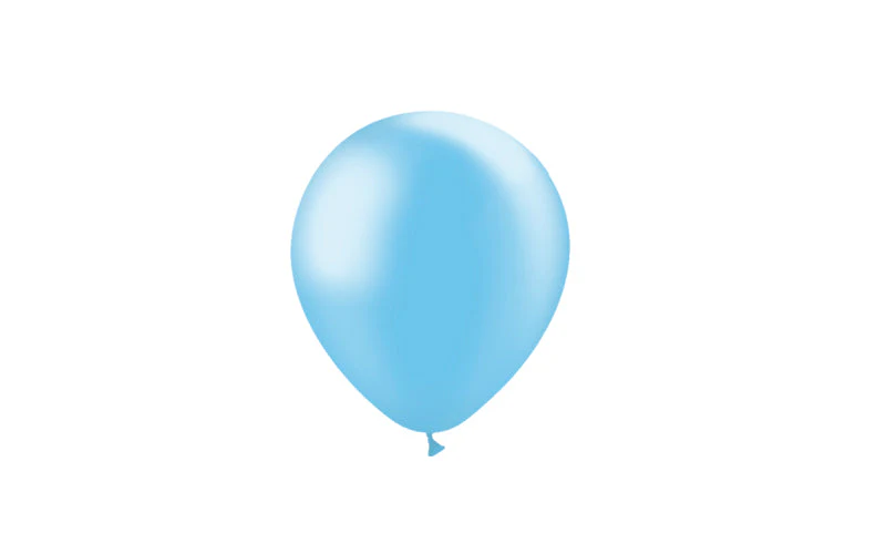 5'' Balloonia Latex Balloons Professional Line Metallic Sky Blue (100 Per Bag) - Image 4
