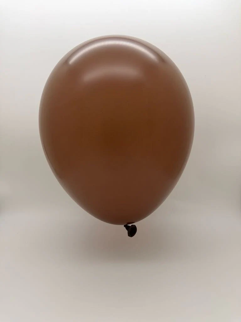 5'' Balloonia Latex Balloons Professional Line Standard Brown (100 Per Bag) - Image 2