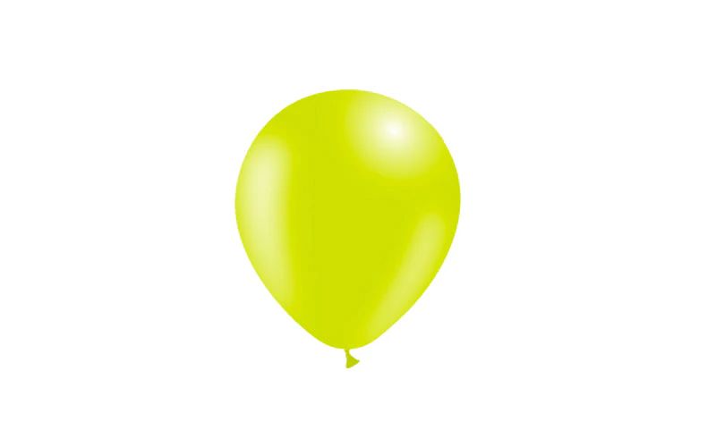 5'' Balloonia Latex Balloons Professional Line Standard Lime Green (100 Per Bag) - Image 3