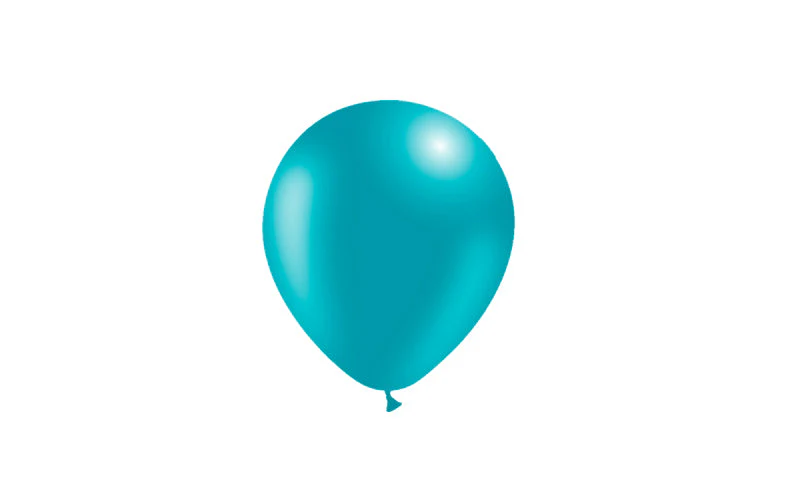 5'' Balloonia Latex Balloons Professional Line Standard Turquoise (100 Per Bag) - Image 4