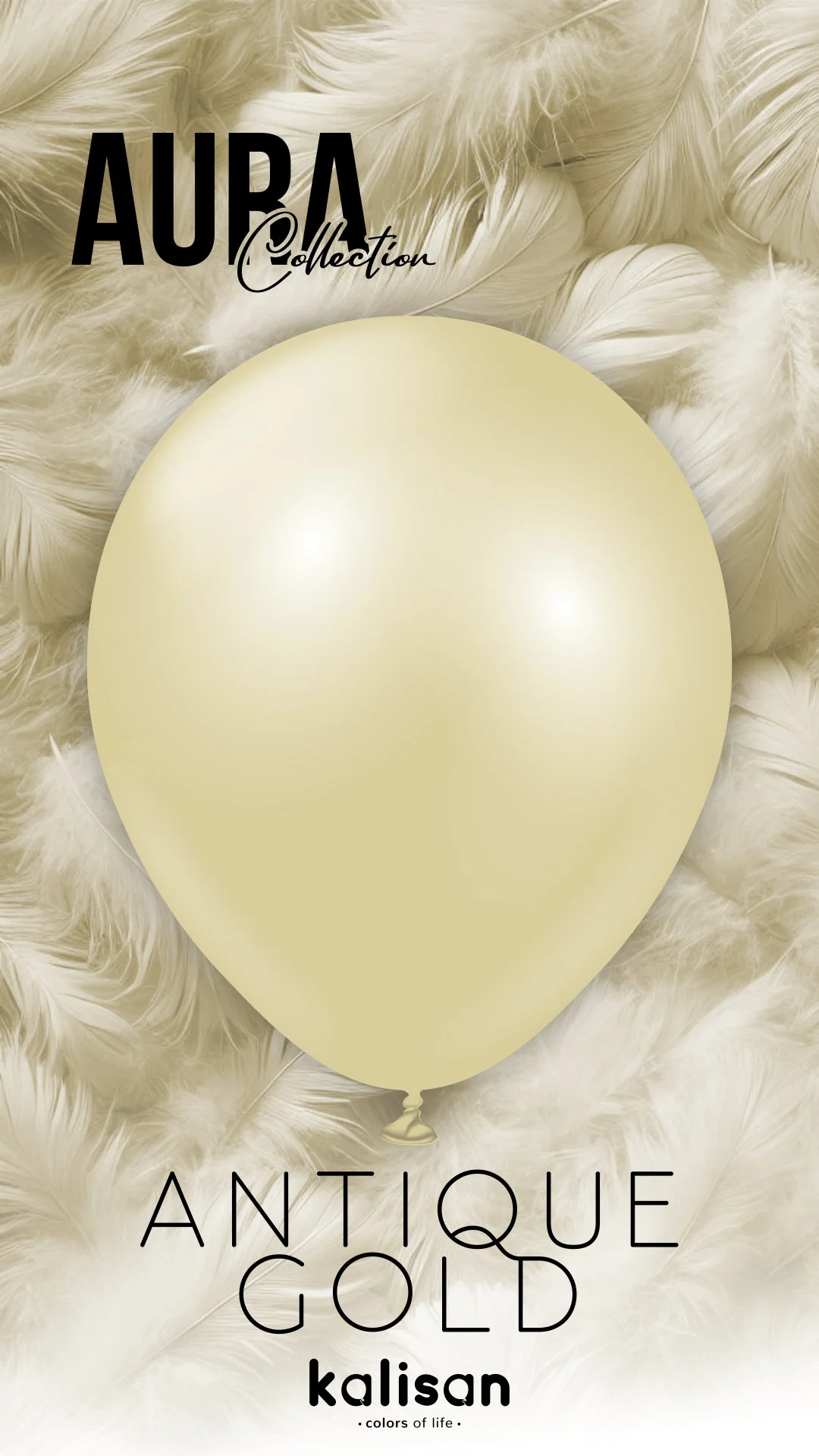 5"  Kalisan Brand Latex Balloons Aura Antique Gold (50 Per Bag) - Image 5