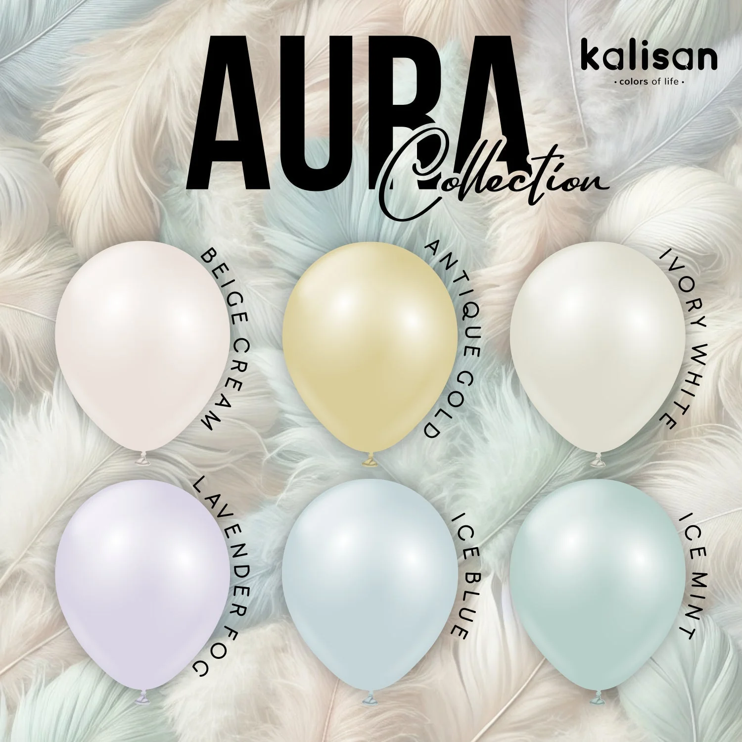 5" Kalisan Brand Latex Balloons Aura Beige Cream (50 Per Bag) - Image 6
