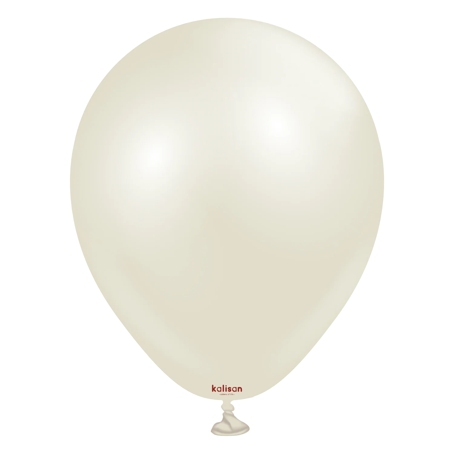 5" Kalisan Brand Latex Balloons Aura Ivory White (50 Per Bag)