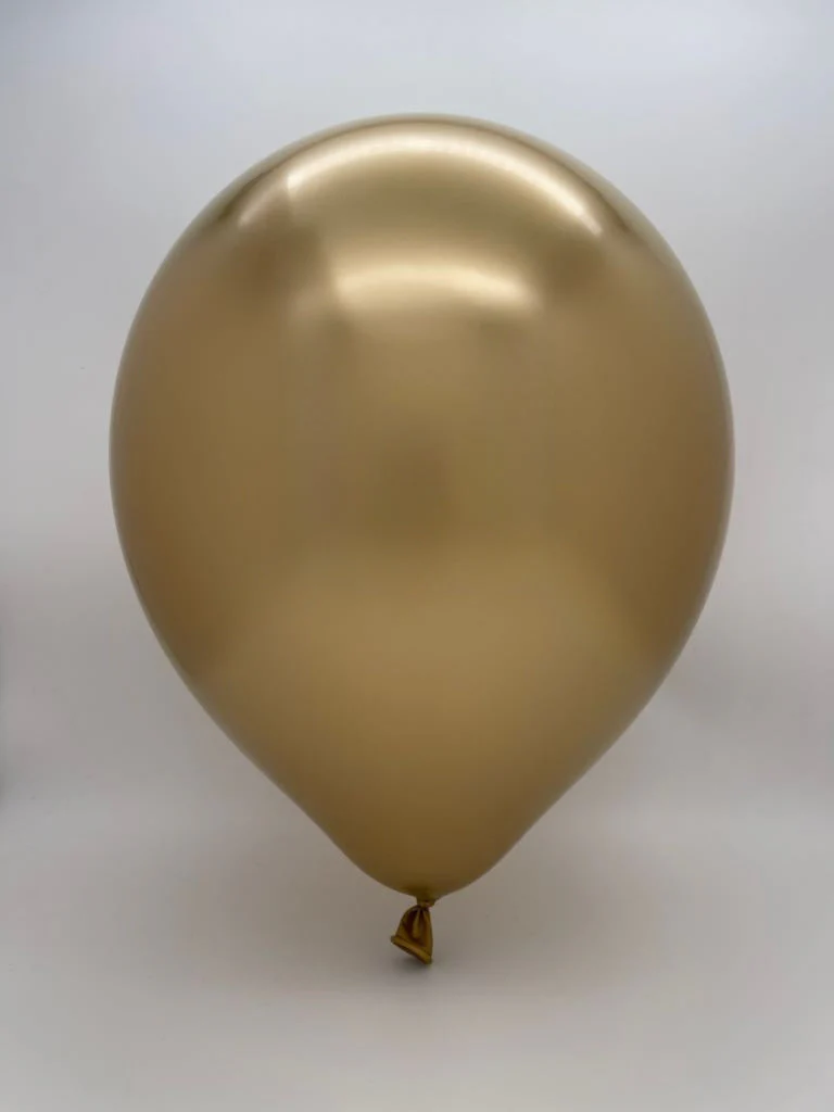 5" Kalisan Latex Balloons Mirror Gold - XL SuperSize Bag Count (500 Per Bag) - Image 2