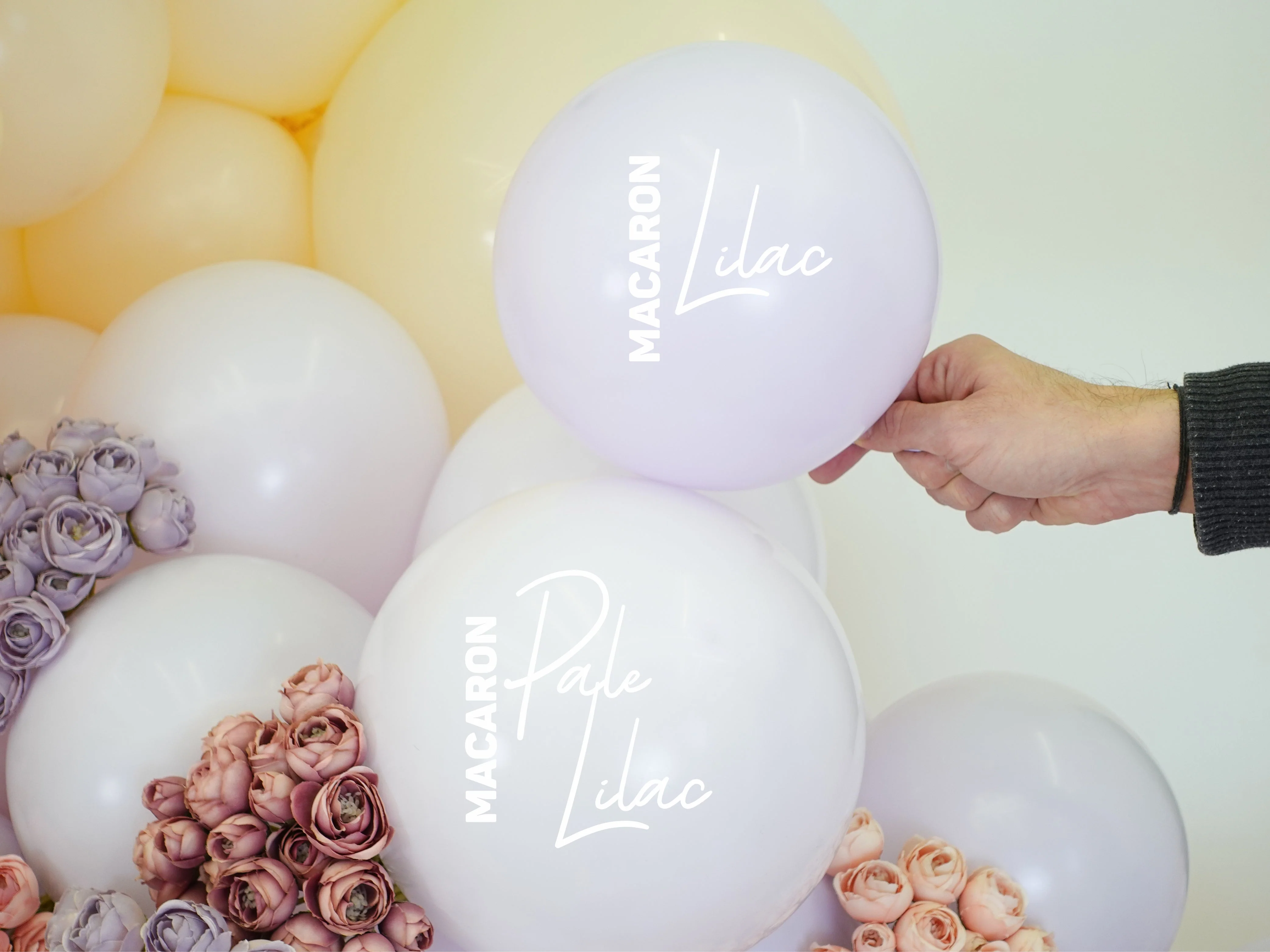 5" Kalisan Latex Balloons Standard Macaron Pale Lilac (50 Per Bag) - Image 3